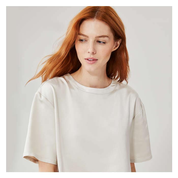 Women's Boxy Satin T-Shirt